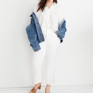 NWT Madewell Cali White Demi-Boot Jeans Size W 37P